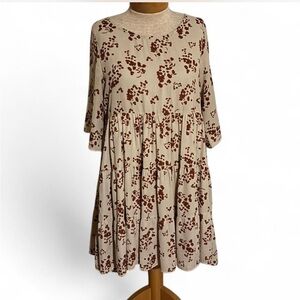 By Together Cream Ruffled Tiered Sundress